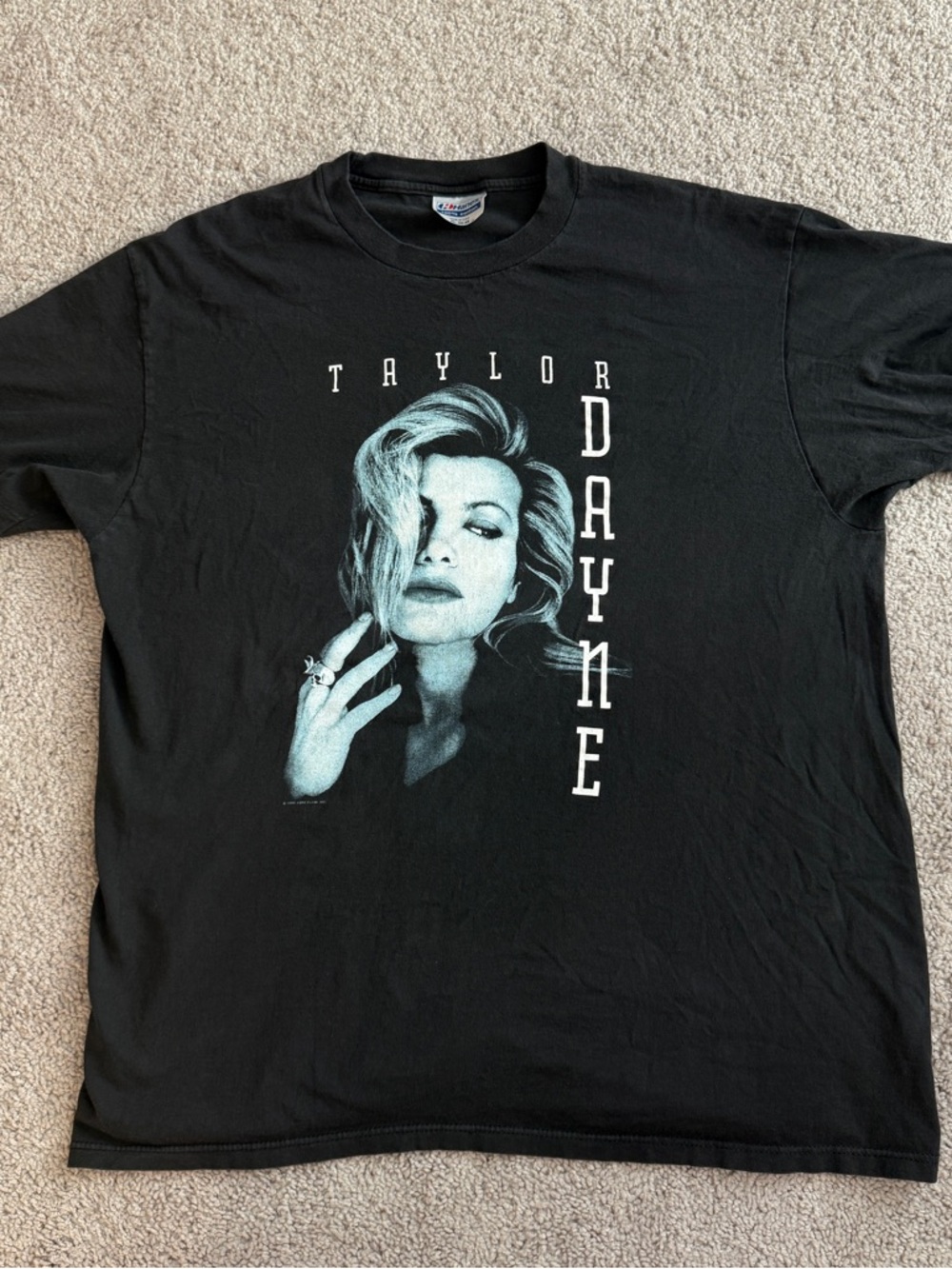 Vintage 1990 Taylor Dayne Tour Shirt band tee single stitch XL Black 22” x 28”